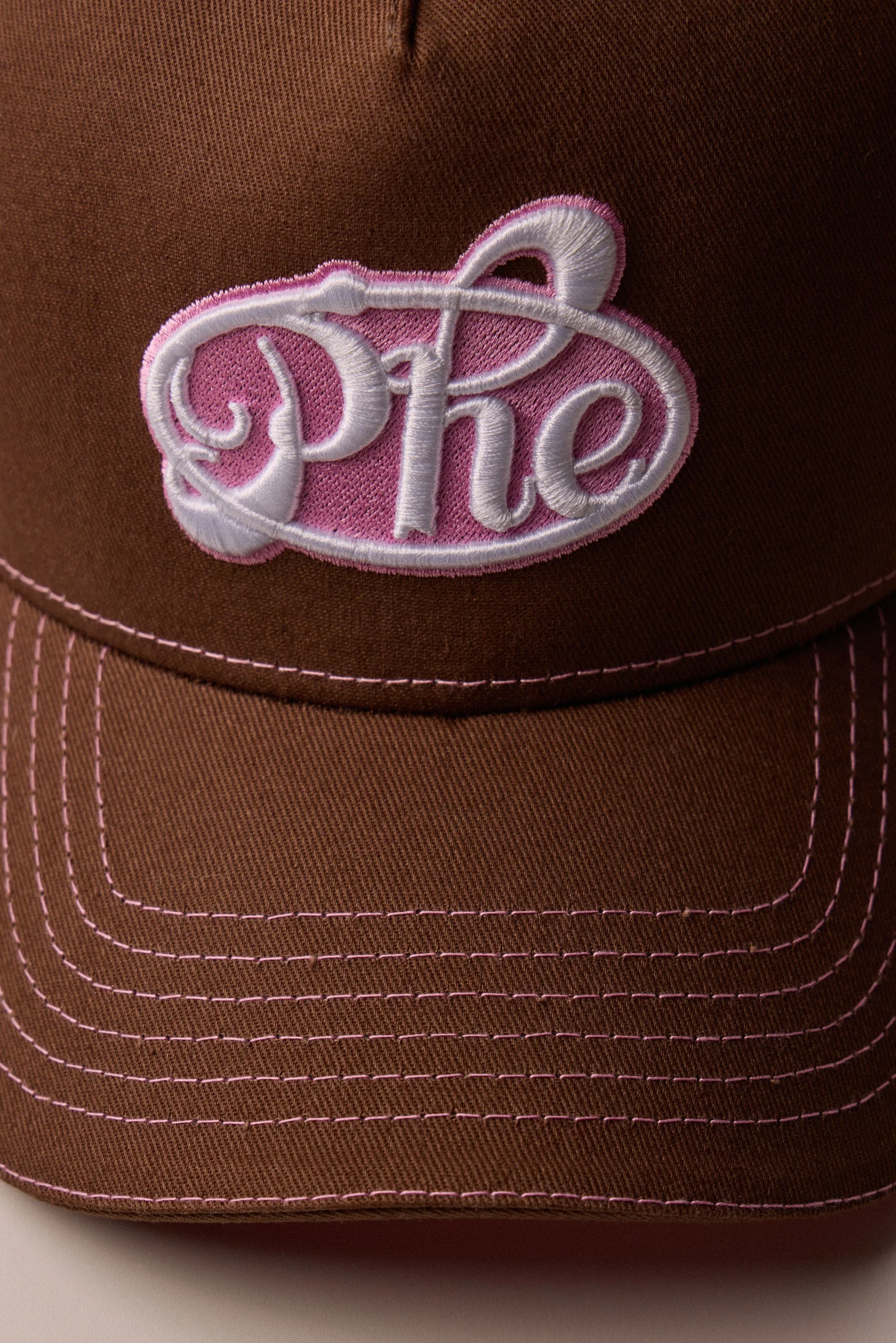 90's Halo Hat Chocolate / Hot Pink - Image 5