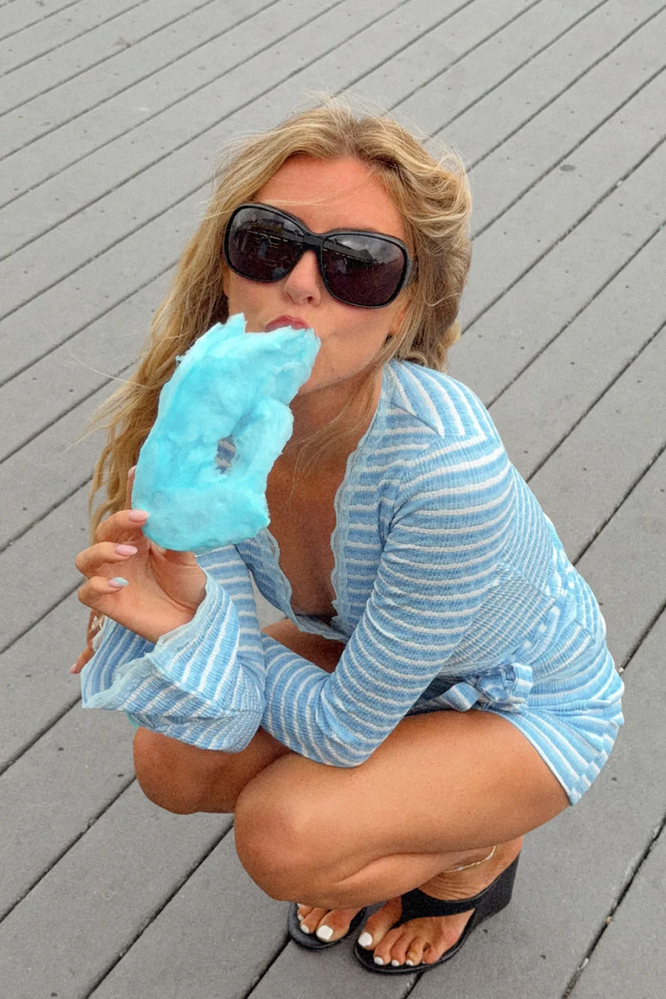 Boardwalk Wrap Top Cotton Candy Stripe - Image 5
