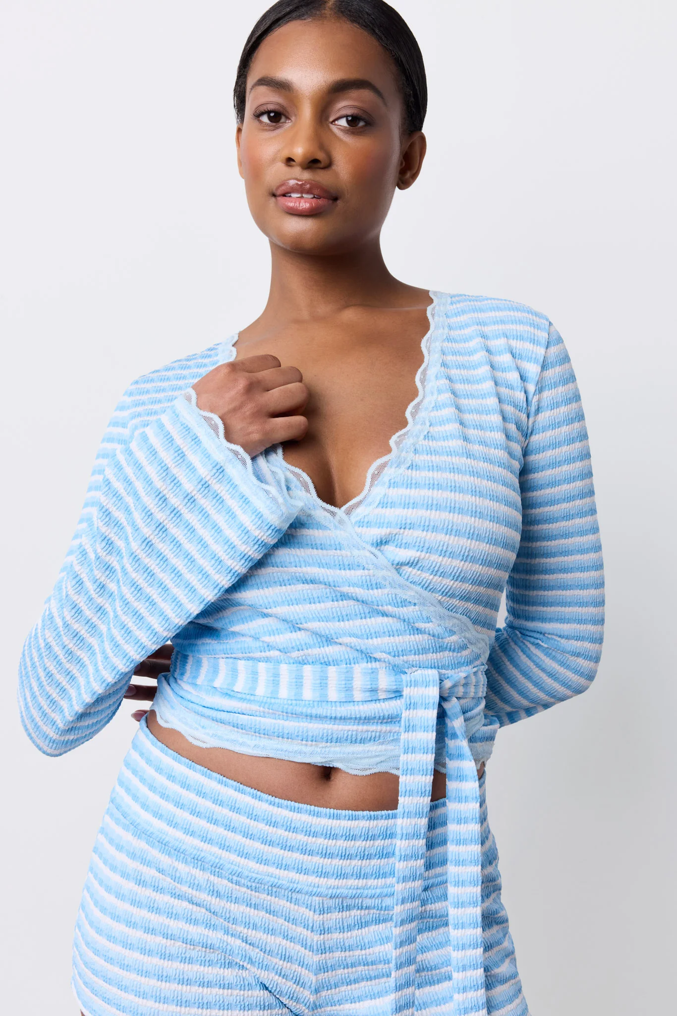 Boardwalk Wrap Top Cotton Candy Stripe - Image 8