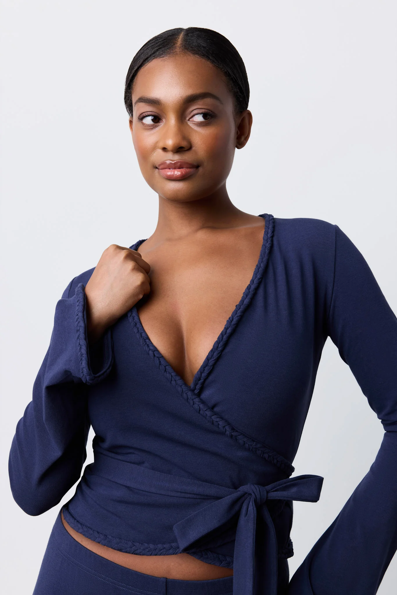 Braided Wrap Top Blackberry - Image 3