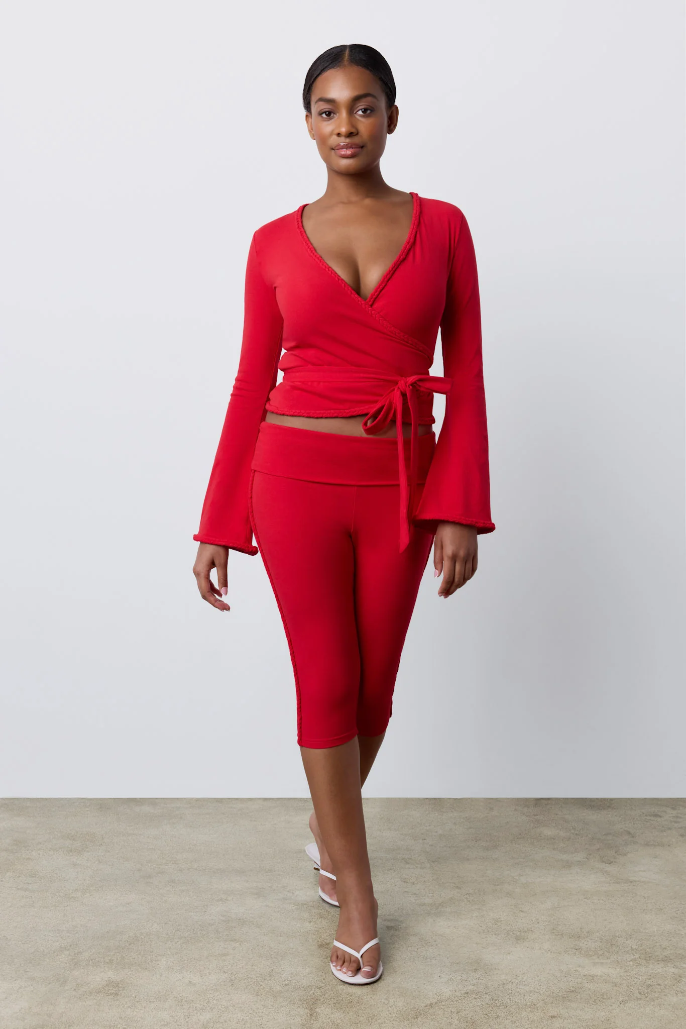 Braided Capri Pant Cherry Popsicle - Image 4