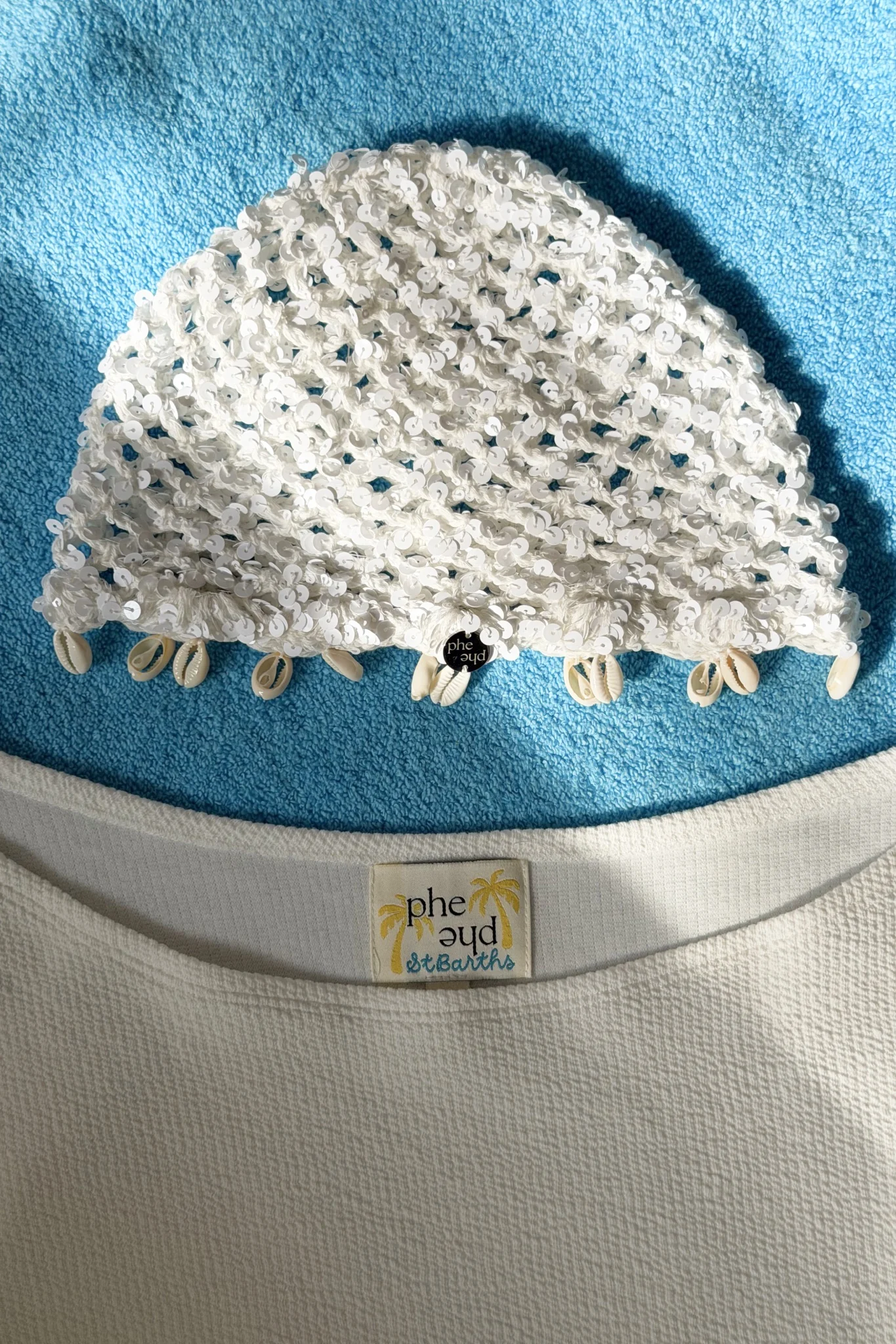 Crochet Cap Coconut Sequin / Shells - Image 3