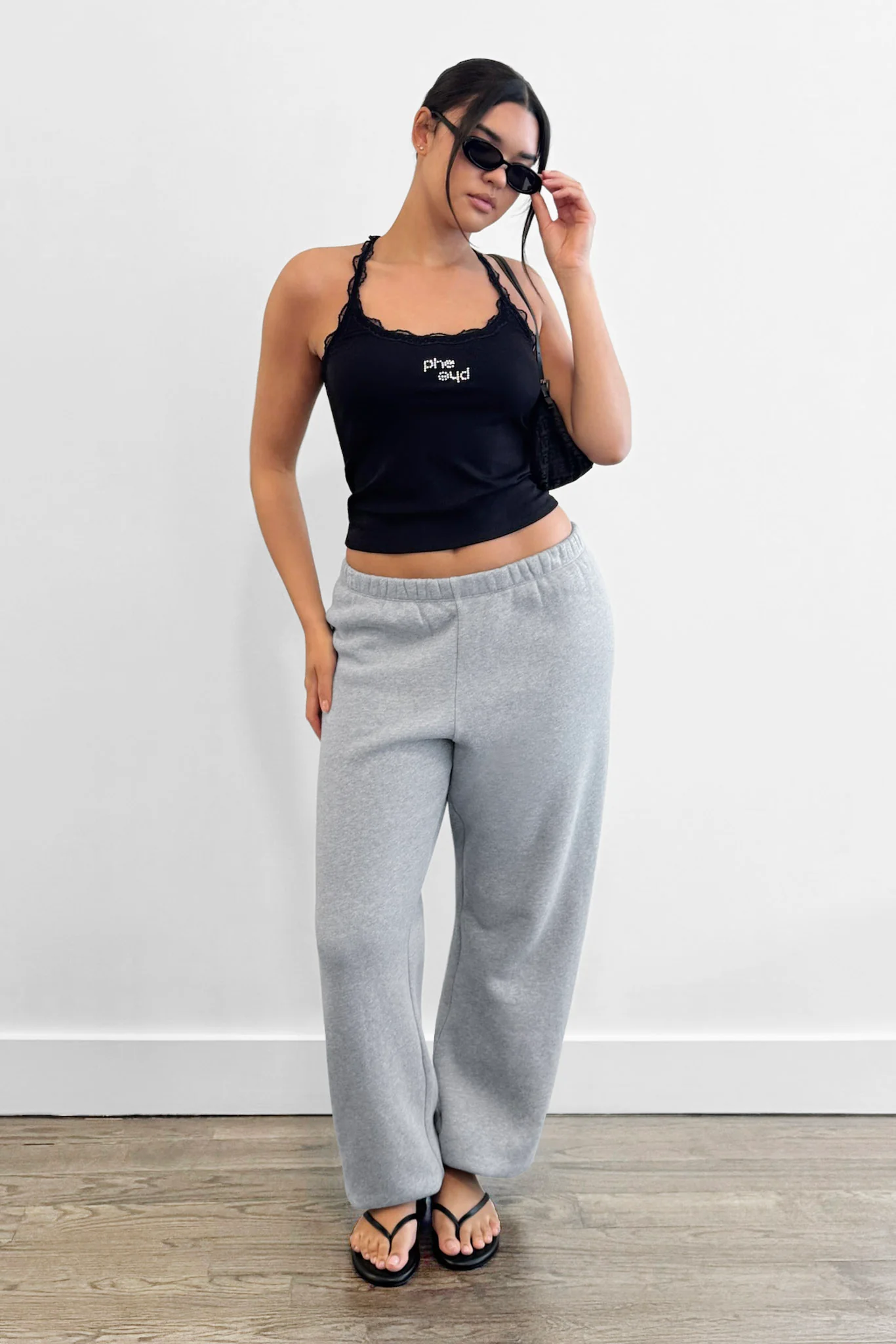 Lace Racer Tank Black - Image 6