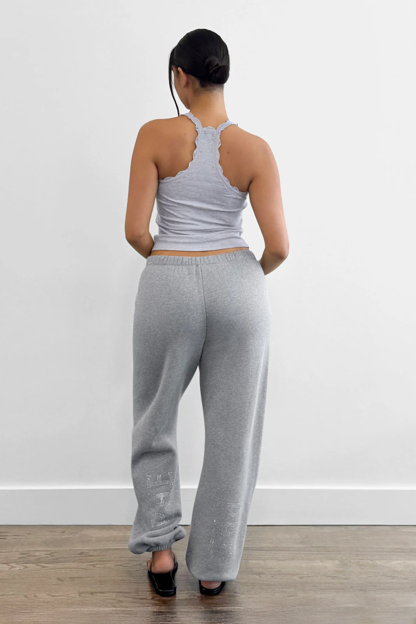 Lace Racer Tank Light Heather Grey - Image 6