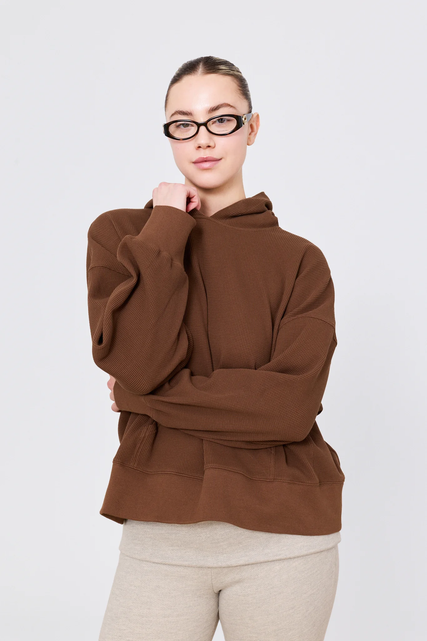 Waffle Pullover Chocolate - Image 4
