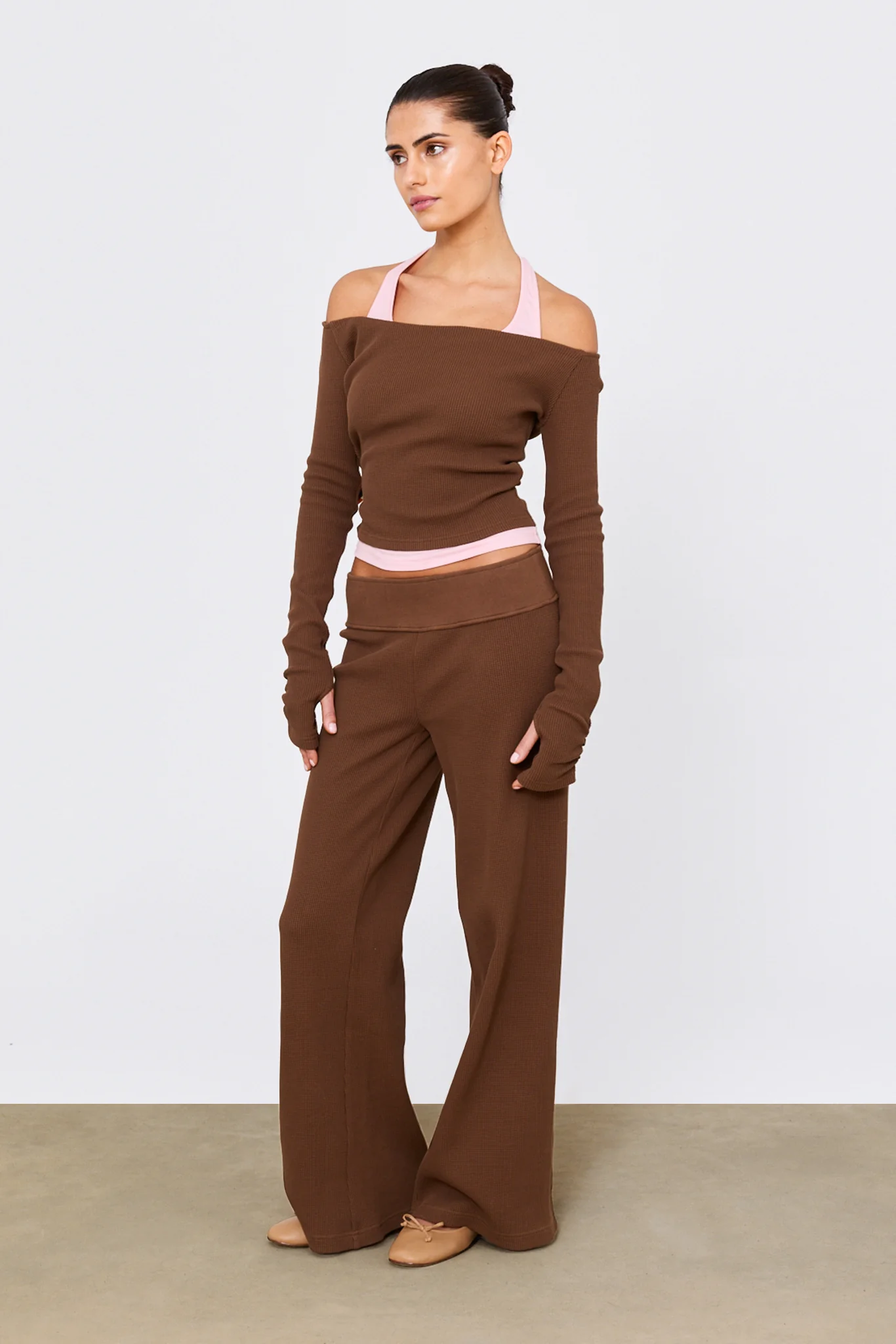 Twofold Top Chocolate / Bubblegum Pink - Image 3