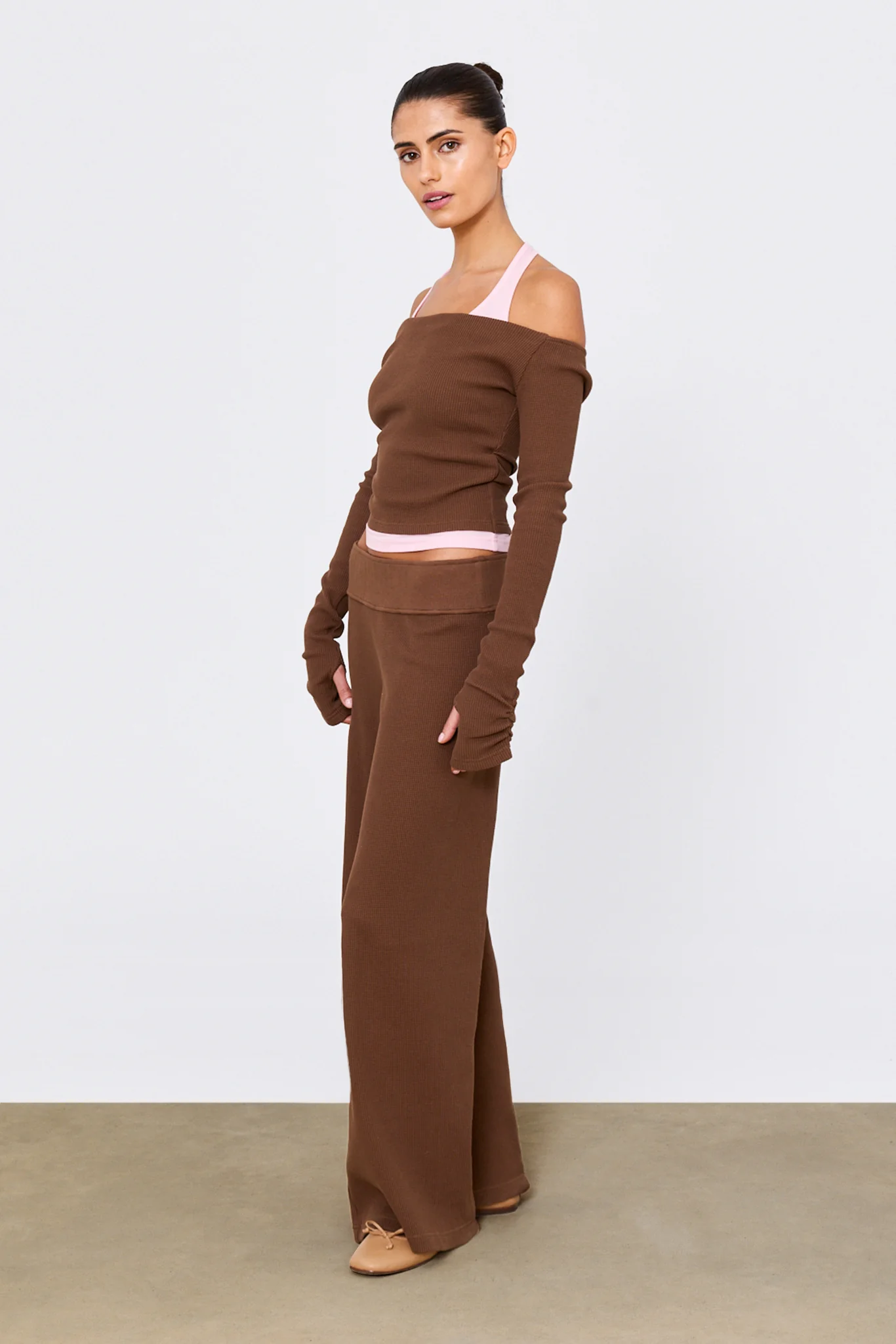 Twofold Top Chocolate / Bubblegum Pink - Image 4